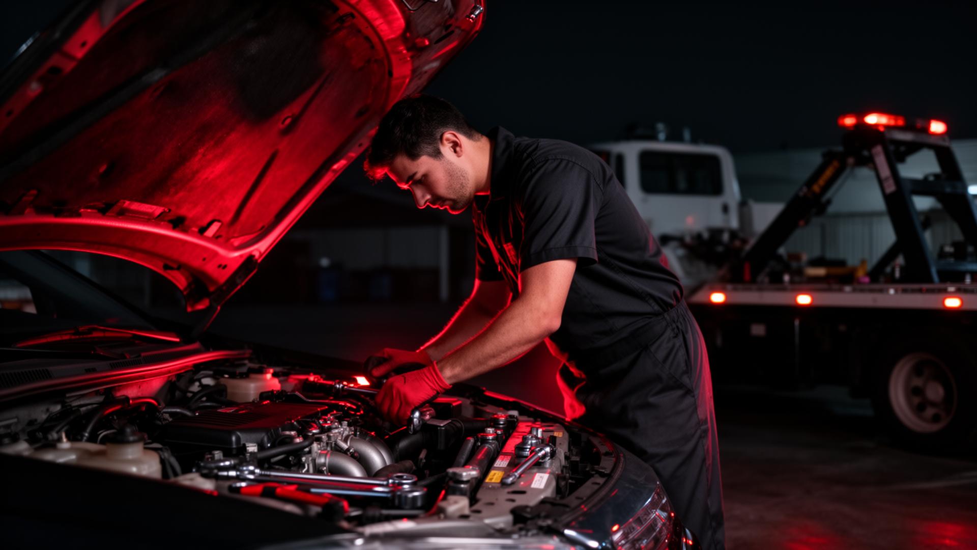 Mobile mechanic at work